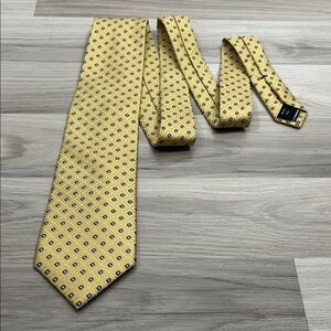 Nautica Men’s Necktie Yellow Gold Blue Diamonds Silk Tie Office Wear Business